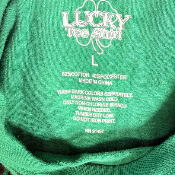 Lucky Clover Tee Don't Pinch Me St.Patrick's Day Patty's Irish Green T-Shirt L - Picture 4 of 6